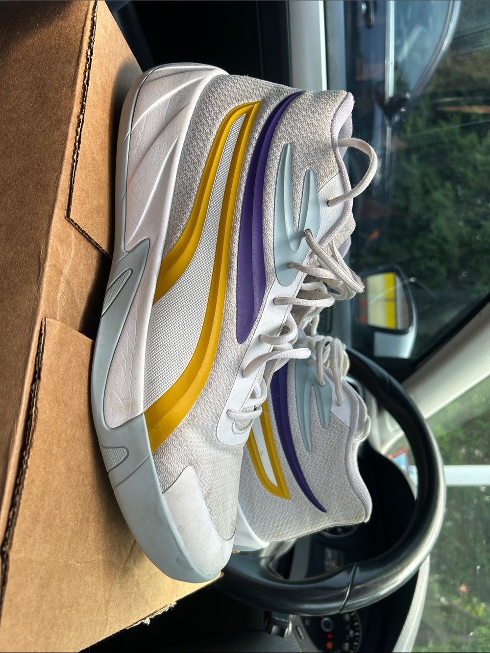 Lakers Puma Sneakers with Yellow & Purple Accents